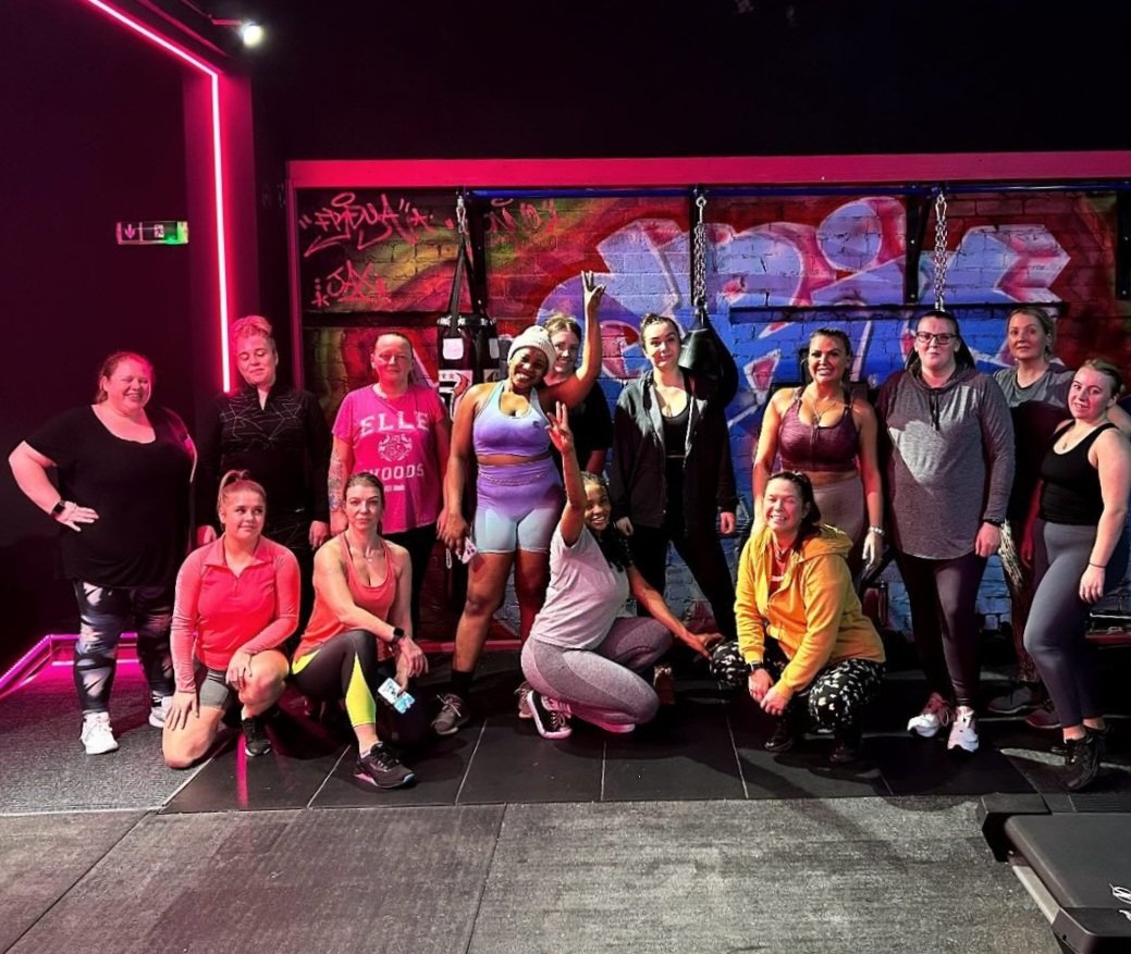 female only fitness class "mums in motion" at the house of grit and glory gym in leigh