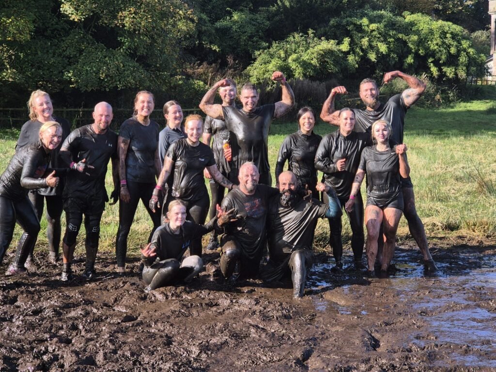tough mudder action shot from members at the best gym in leigh